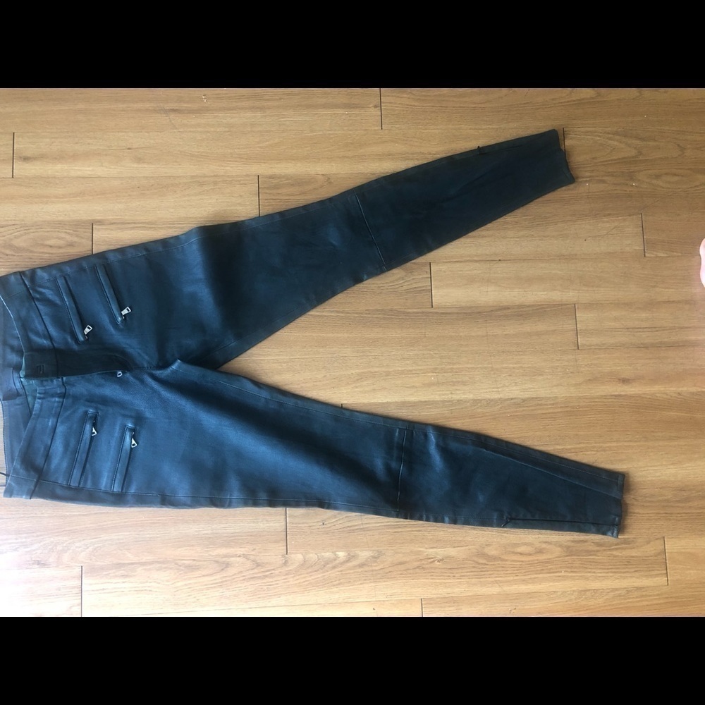 Green Leather Pants​​​​​​